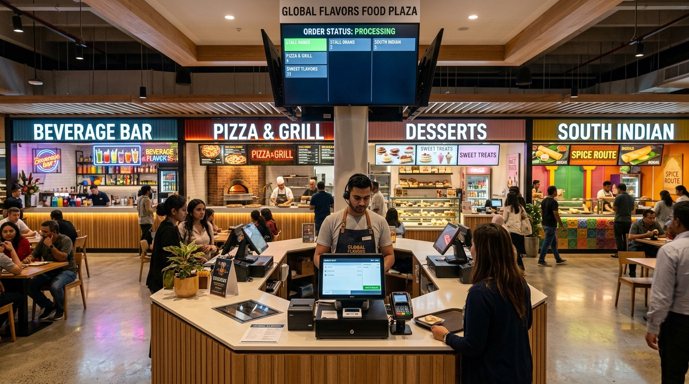 OrderVaani Multi-Counter Routing with Automated Prep Ticket Splitting across Stalls